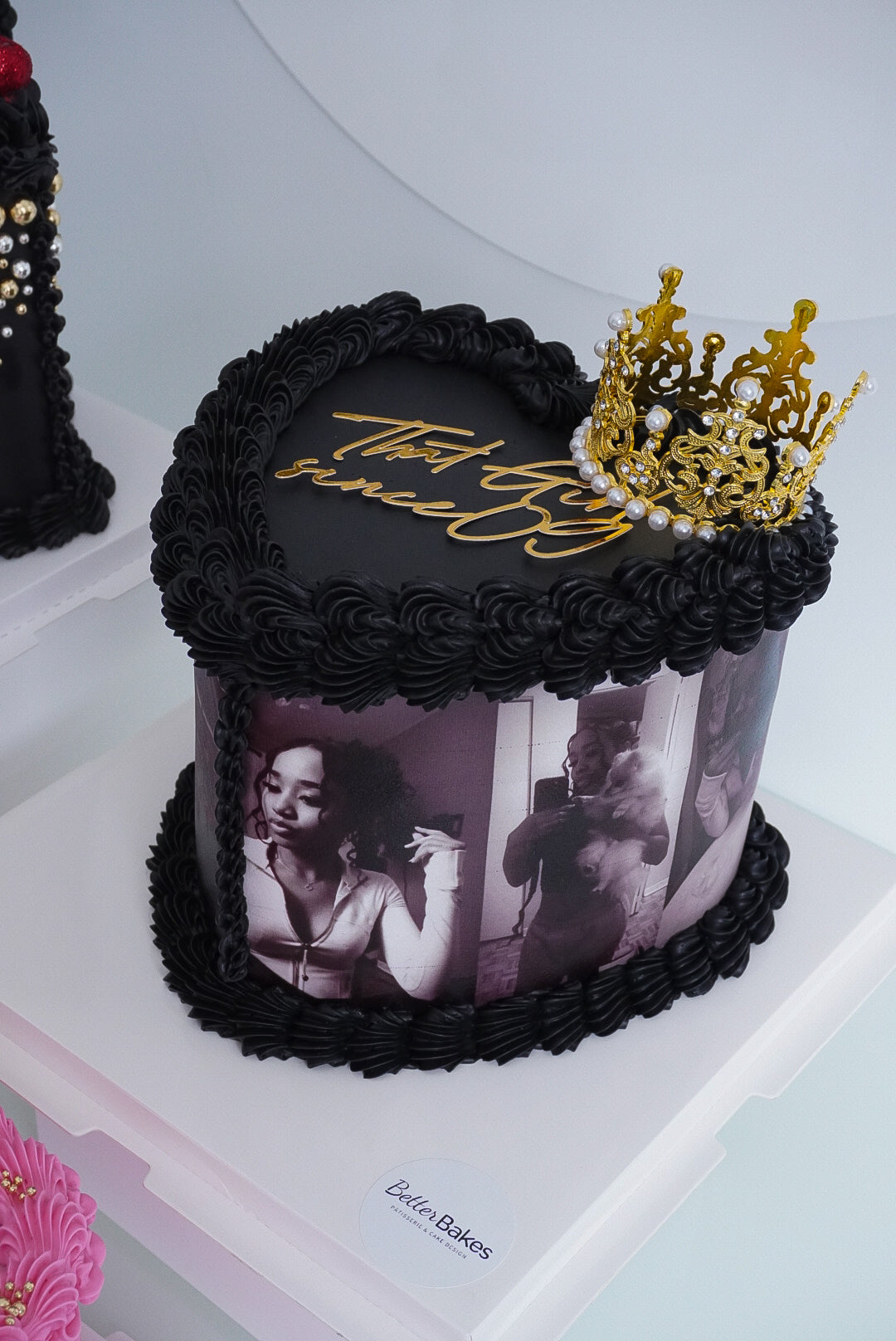 Picture Collage Heart Cake