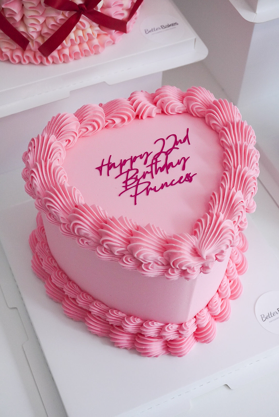 Pink Custom Heart Cakes