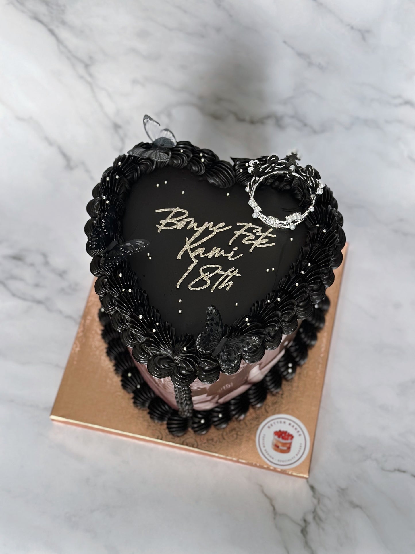 Picture Collage Heart Cake