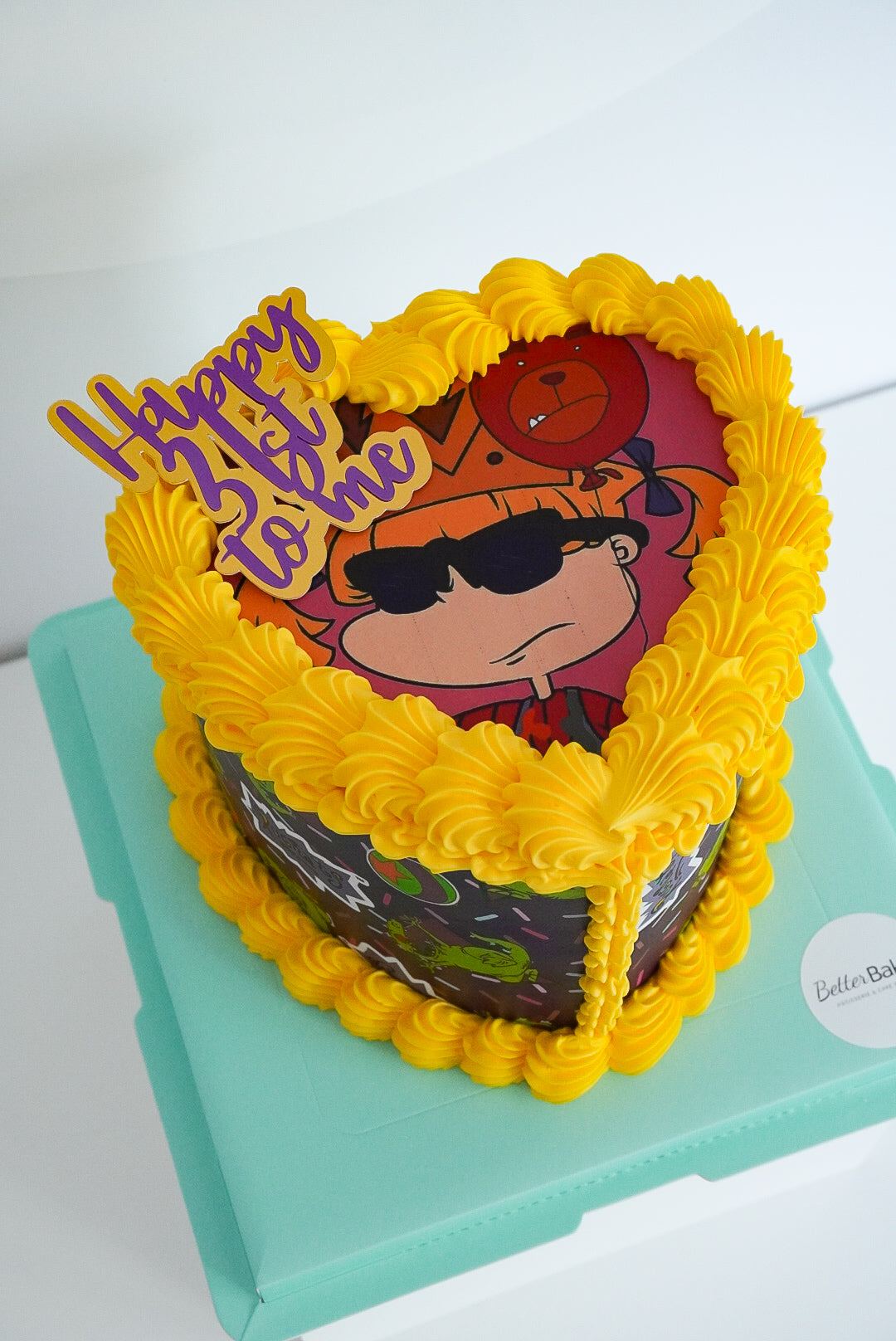 Picture Collage Heart Cake