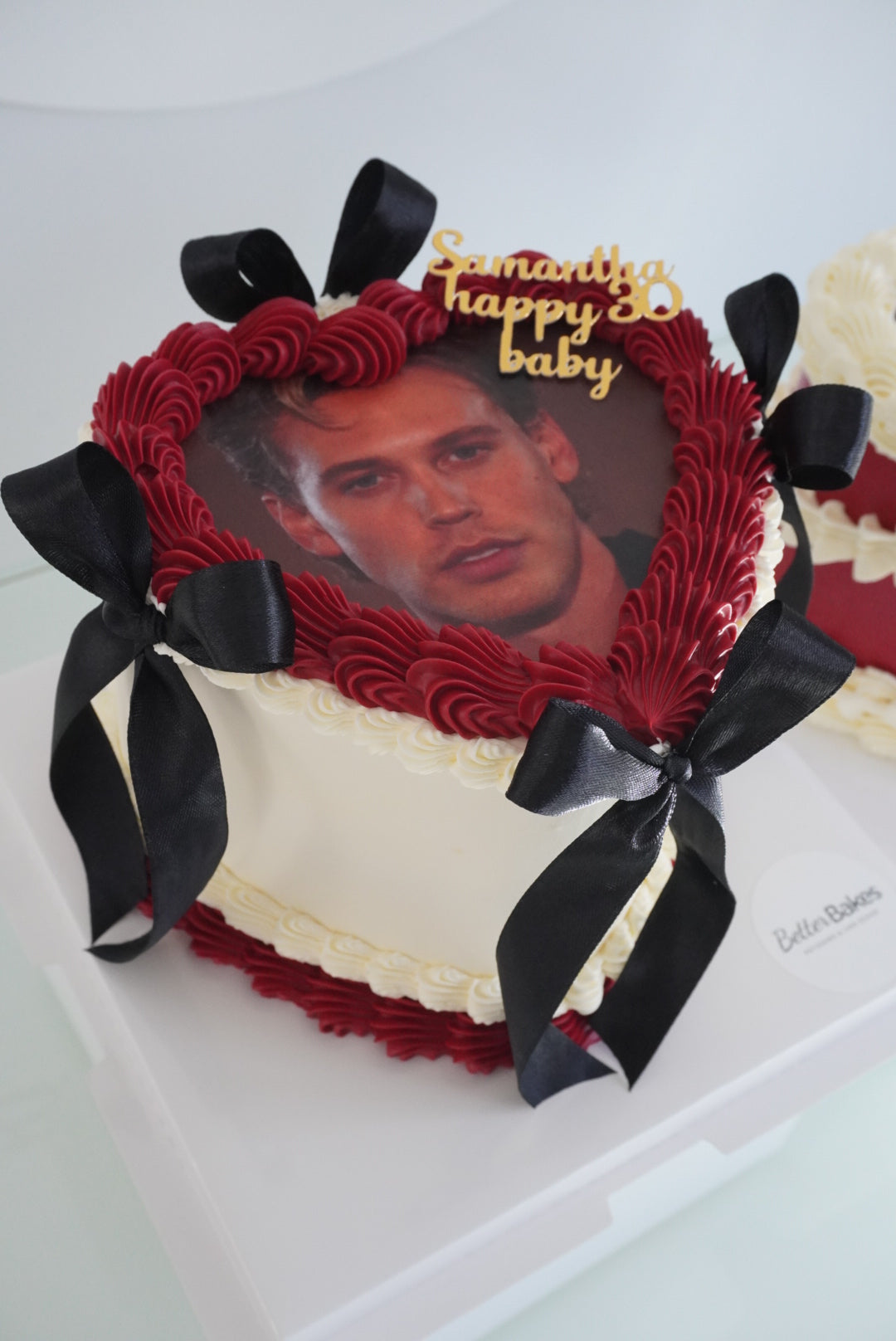 Printed Top Heart Cakes