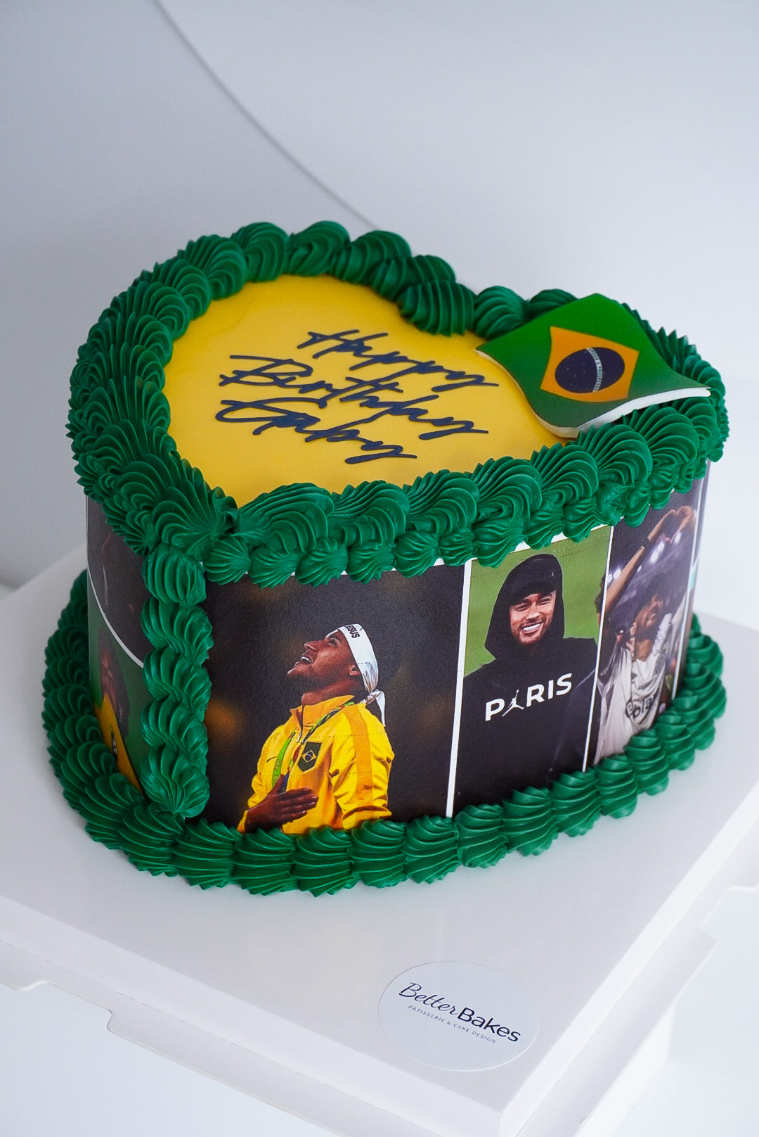 Picture Collage Heart Cake
