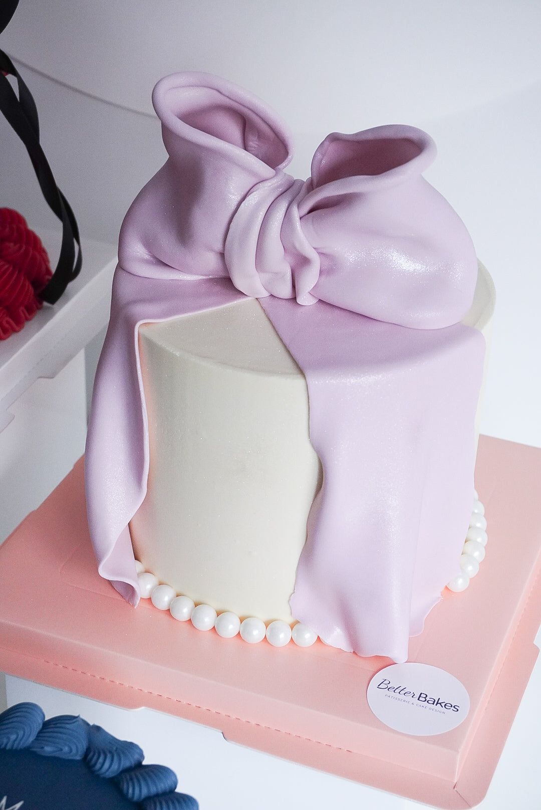 Ribbon Custom Round Cake