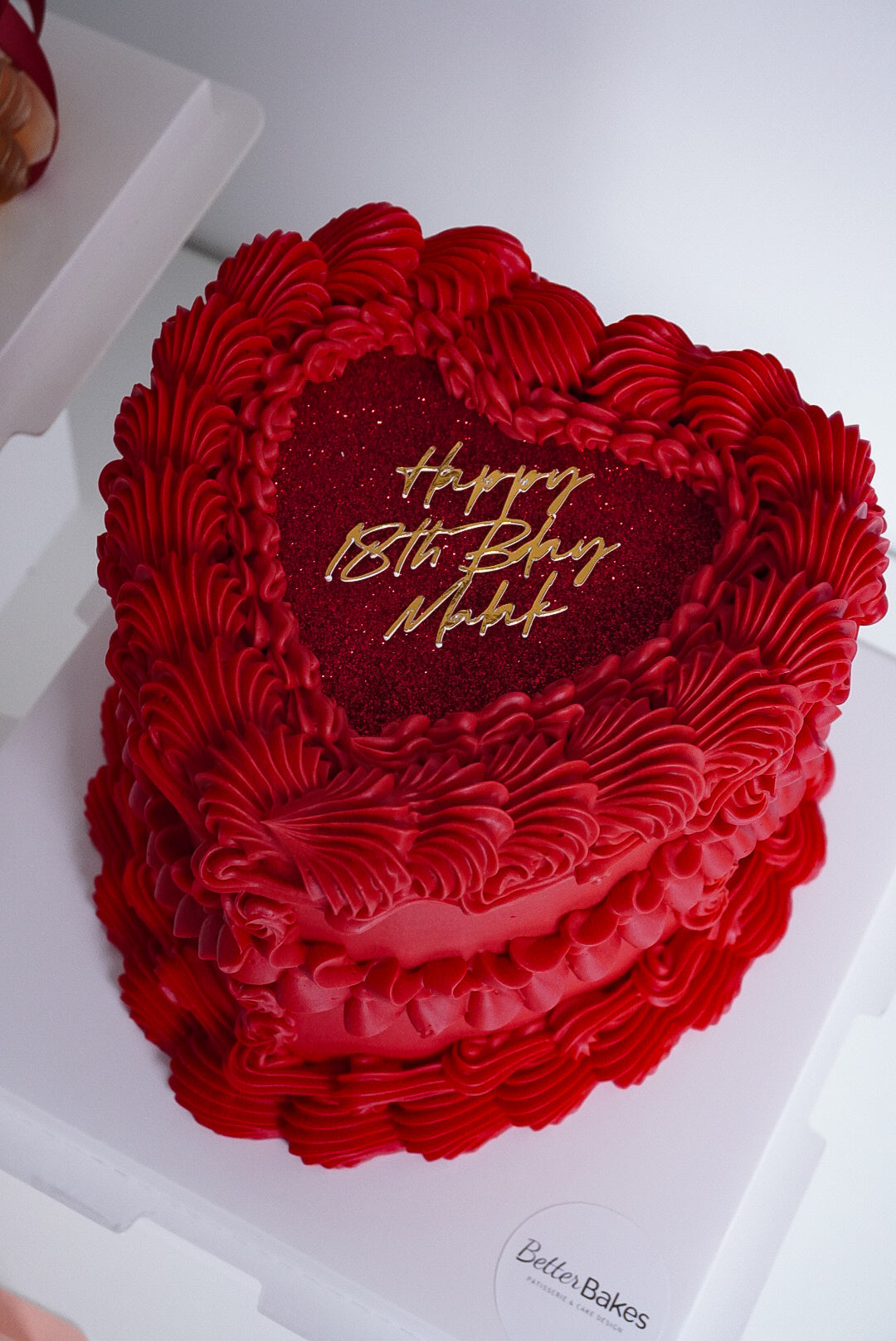 Red Custom Heart Cakes