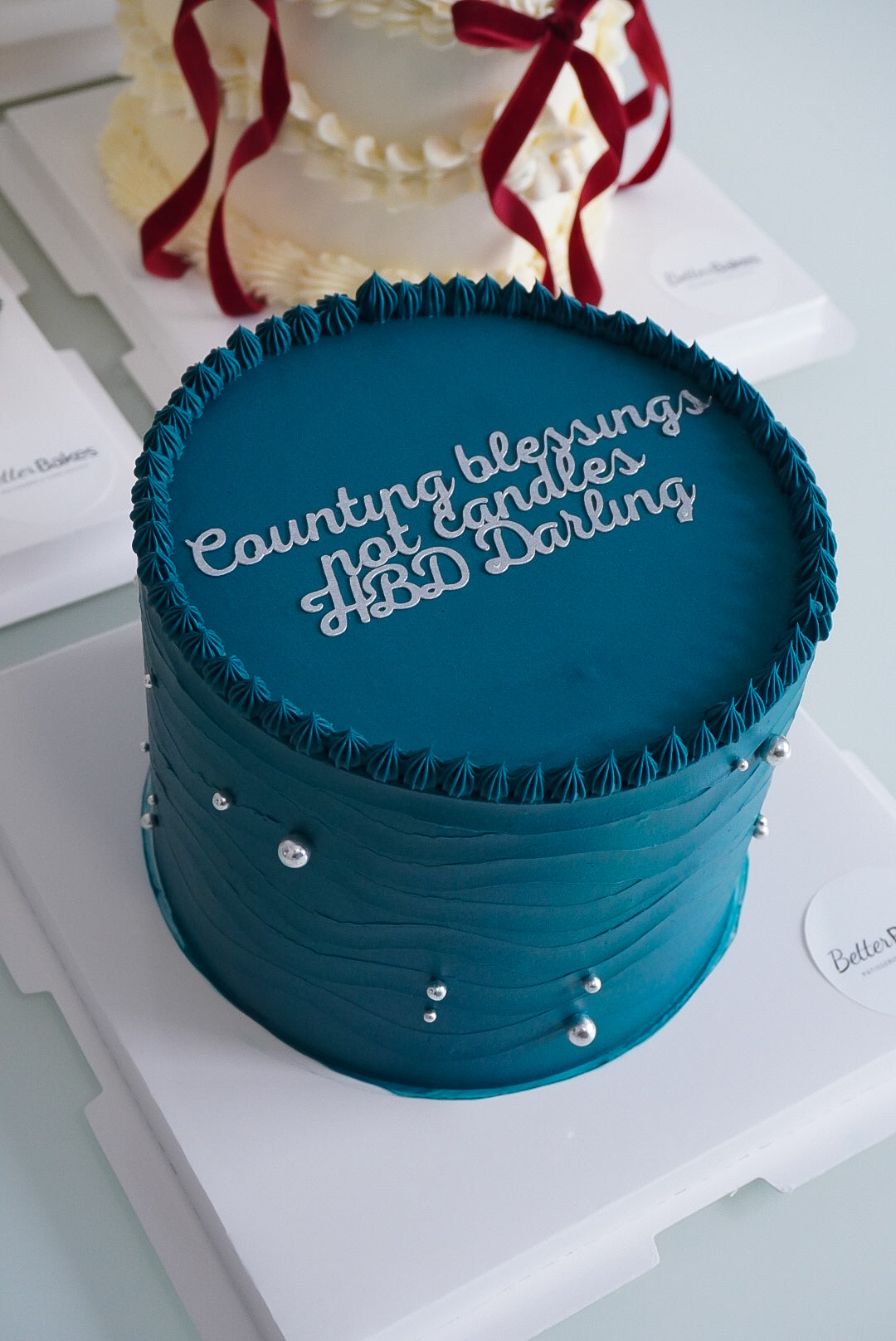 Blue Custom Round Cakes