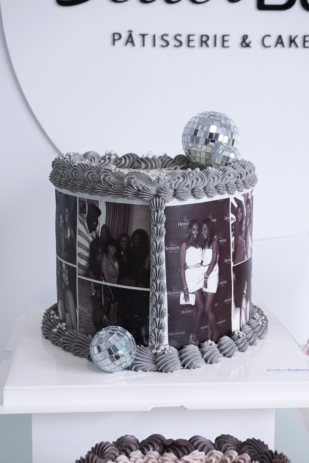 Picture Collage Heart Cake