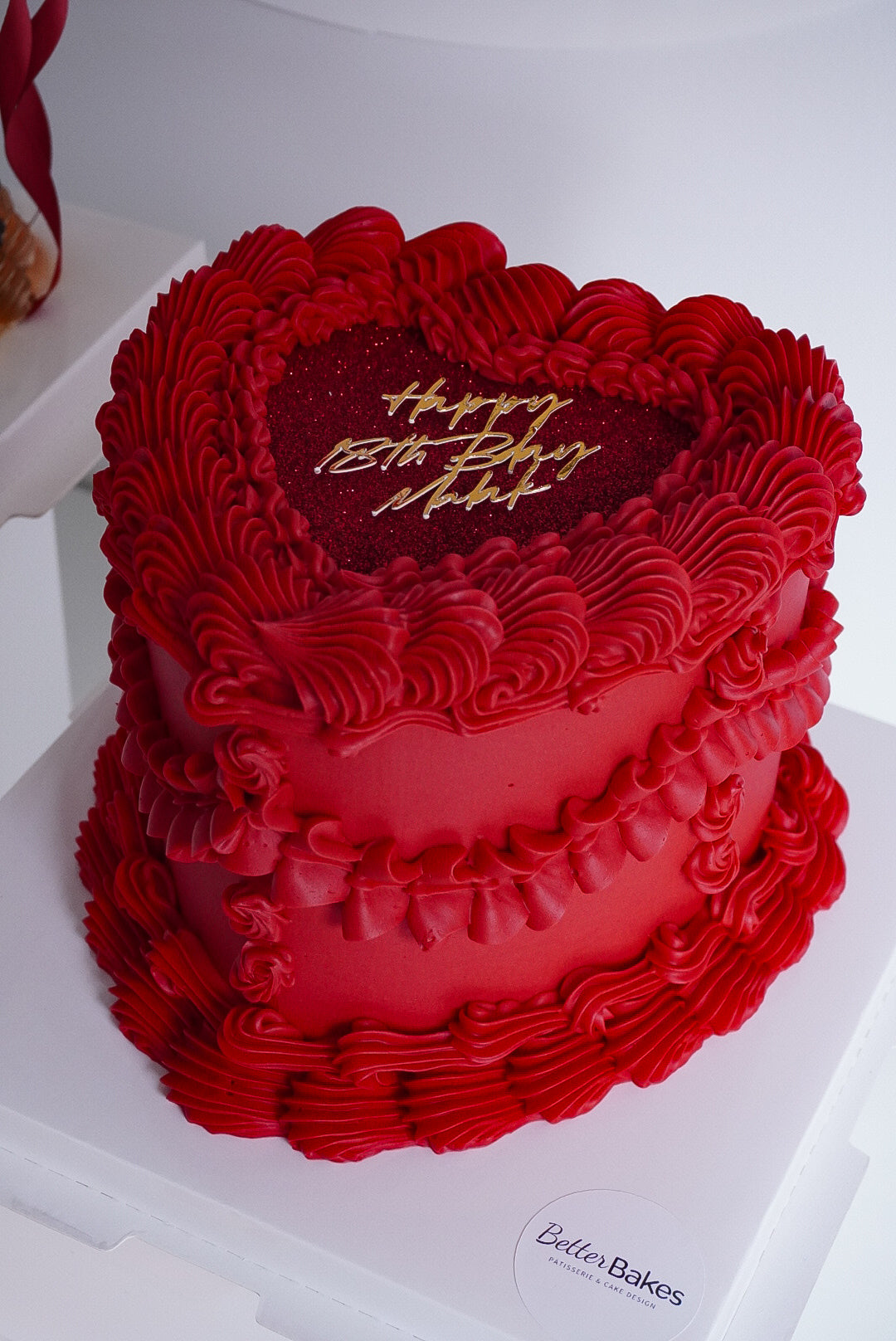 Red Custom Heart Cakes