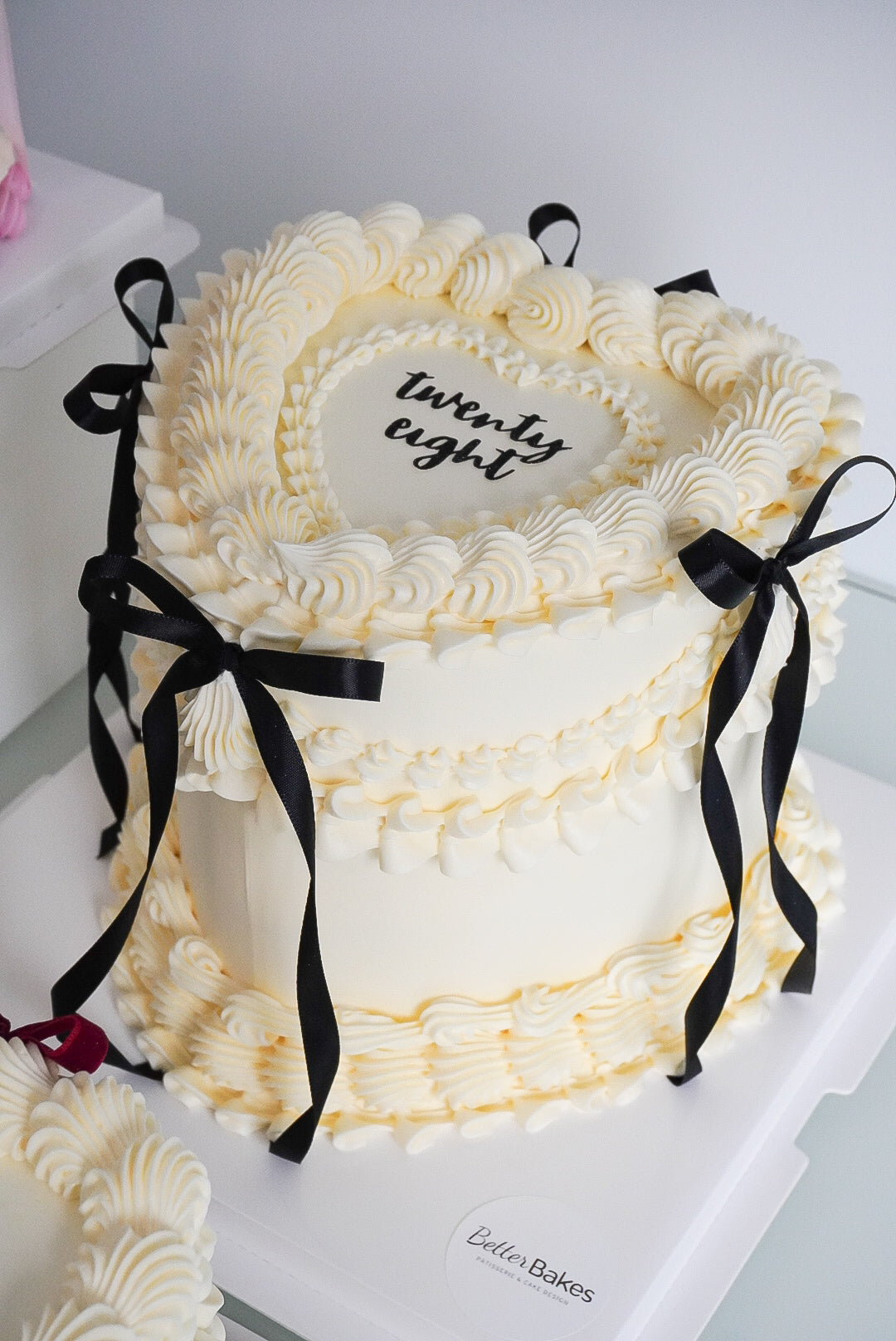 White Custom Heart Cakes