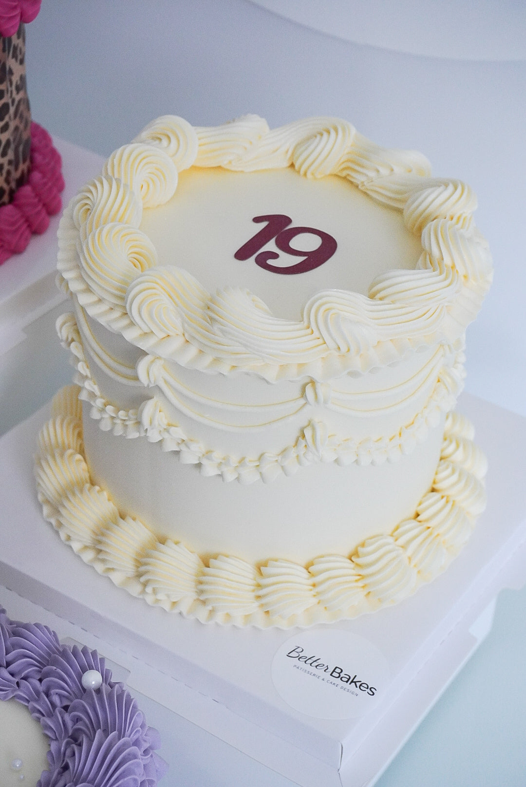 White Custom Round Cakes