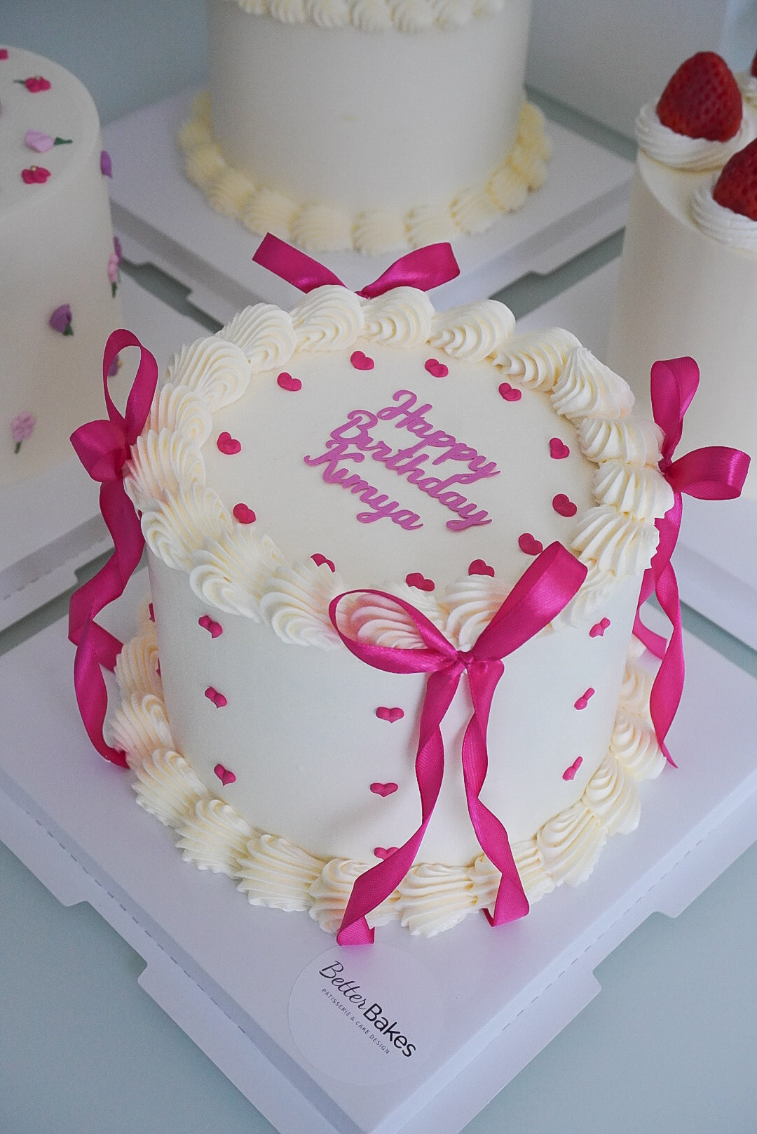 White Custom Round Cakes