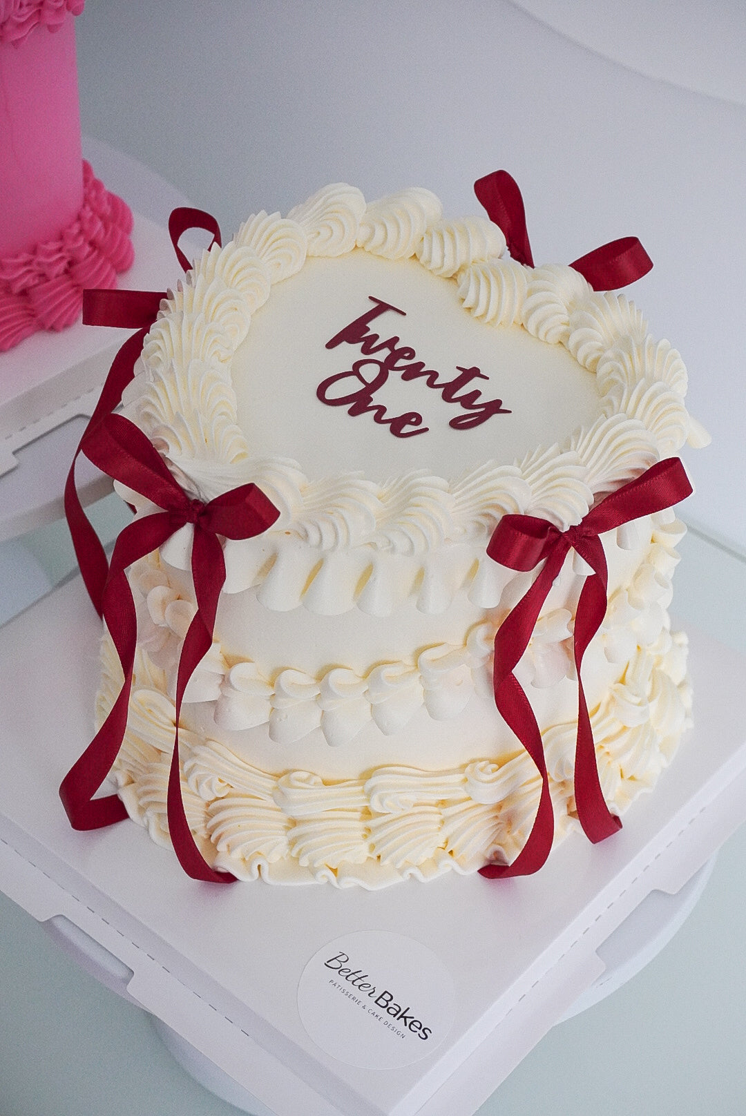 White Custom Heart Cakes