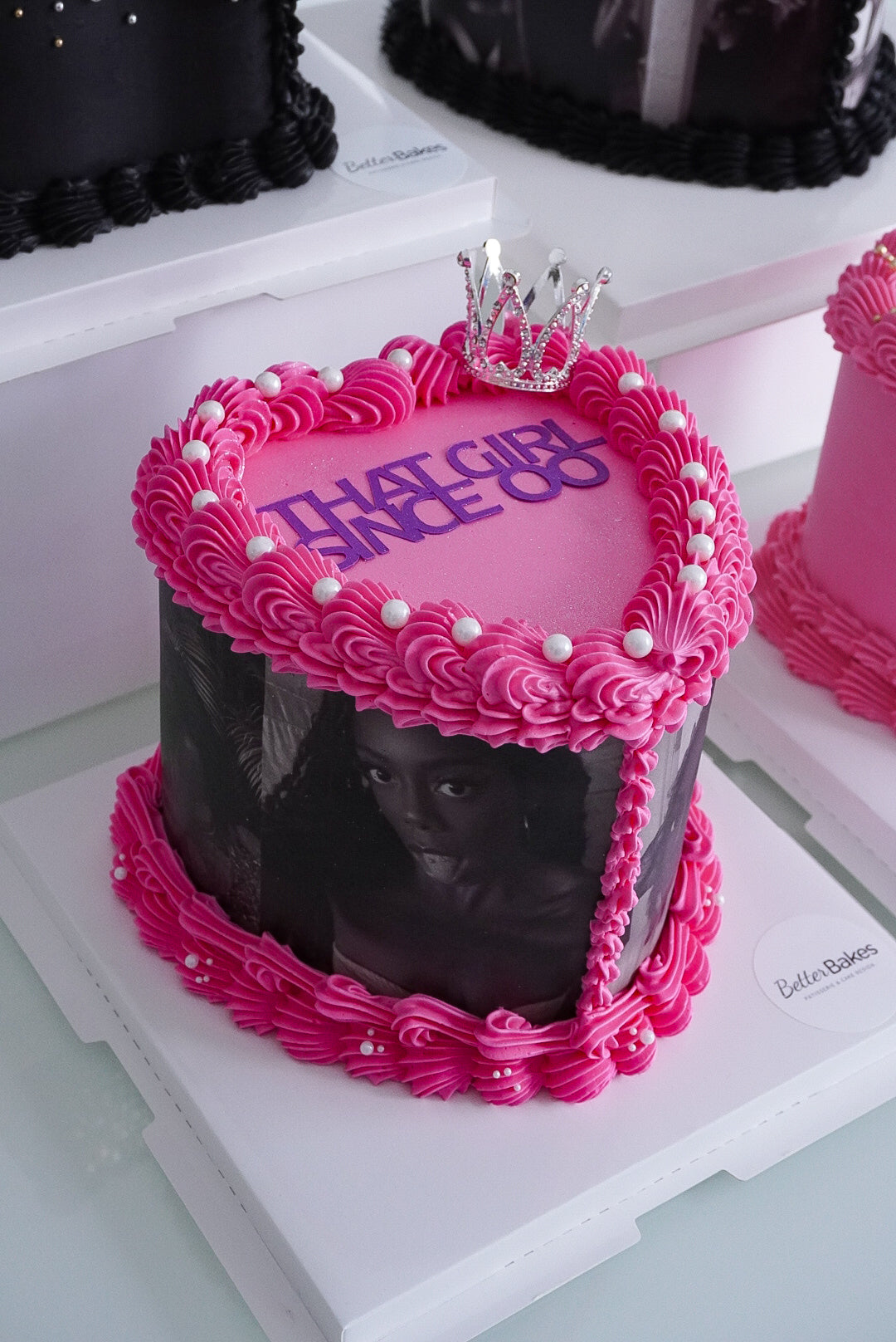 Picture Collage Heart Cake