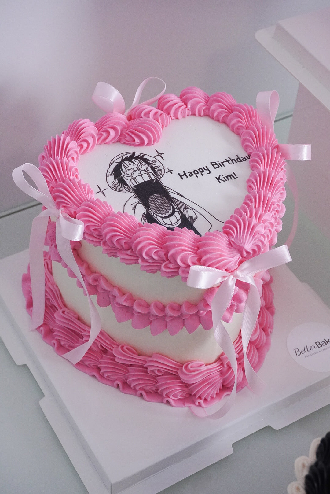 Printed Top Heart Cakes