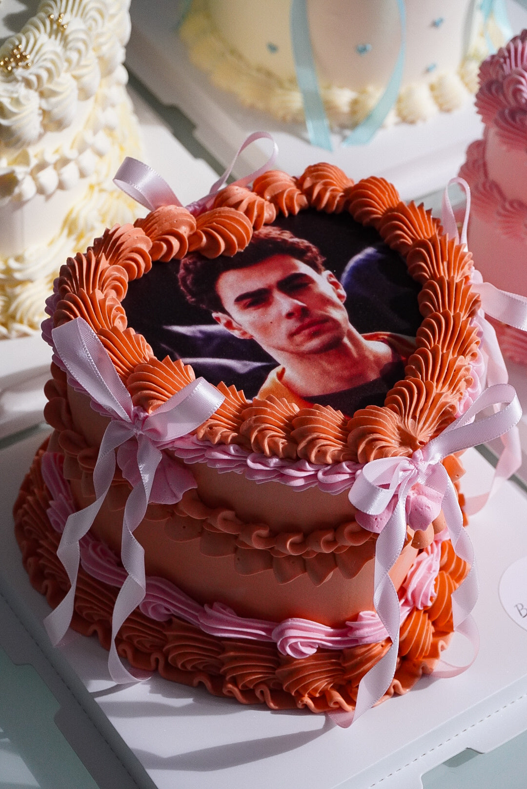 Printed Top Heart Cakes