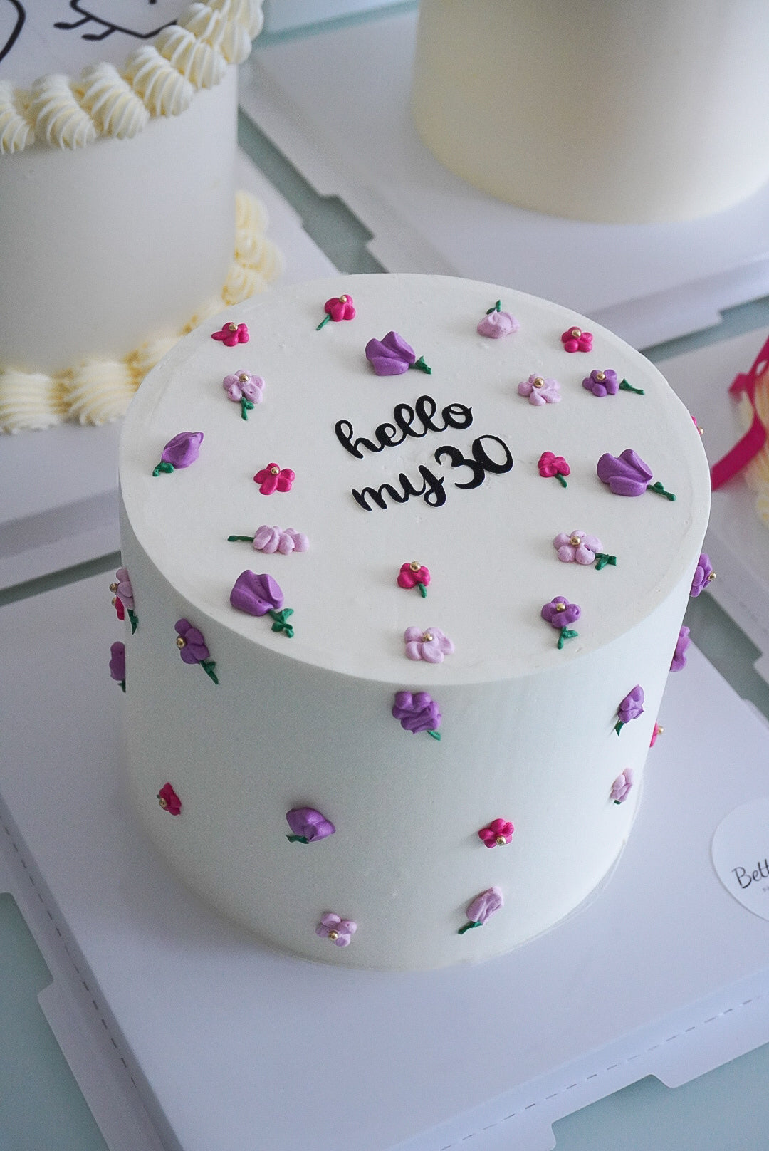White Custom Round Cakes