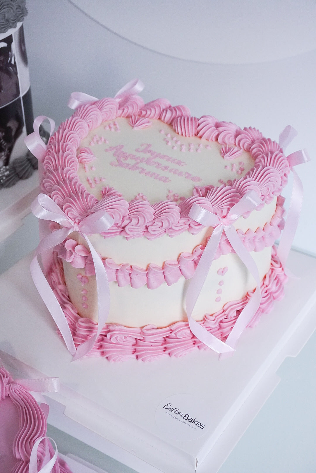 Bi Colour Custom Heart Cakes