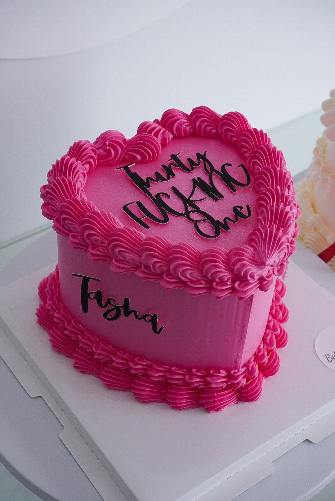 Pink Custom Heart Cakes