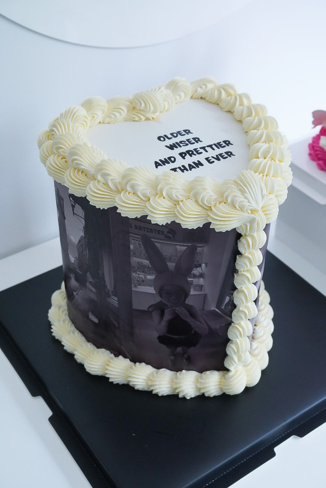 Picture Collage Heart Cake