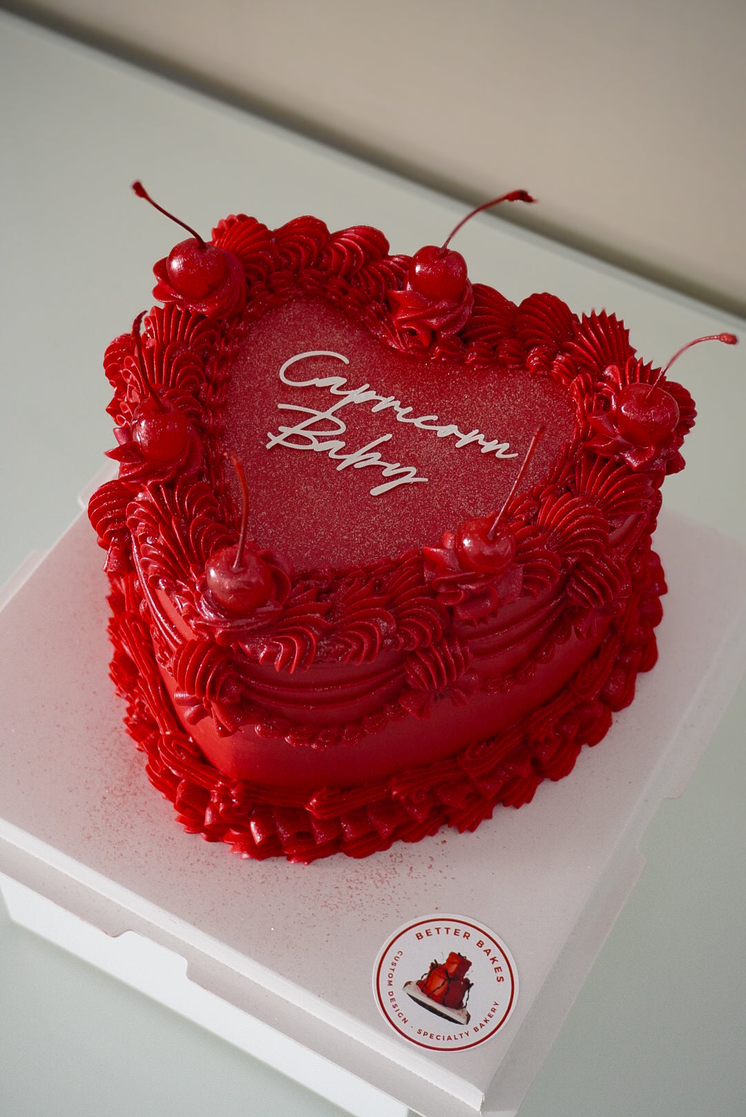 Red Custom Heart Cakes