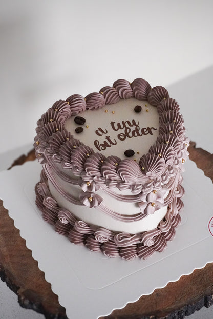 Brown Custom Heart Cakes