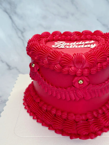 Red Custom Heart Cakes