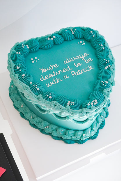 Blue Custom Heart Cakes