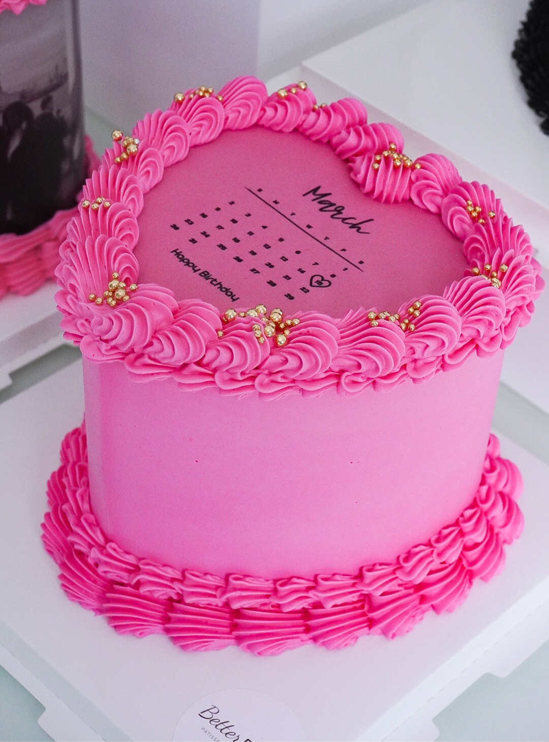 Calendar Custom Heart Cakes
