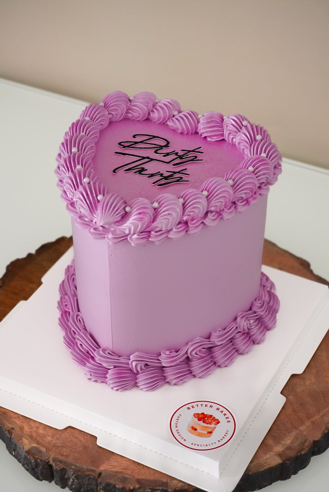 Purple Custom Heart Cakes