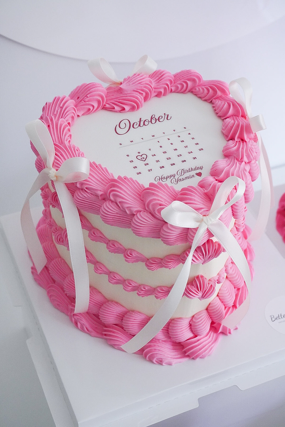 Calendar Custom Heart Cakes