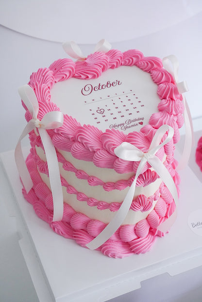 Calendar Custom Heart Cakes