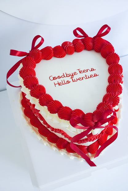 Bi Colour Custom Heart Cakes