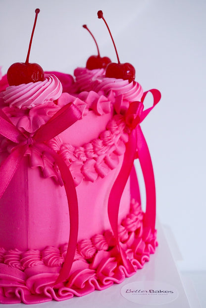 Pink Custom Heart Cakes