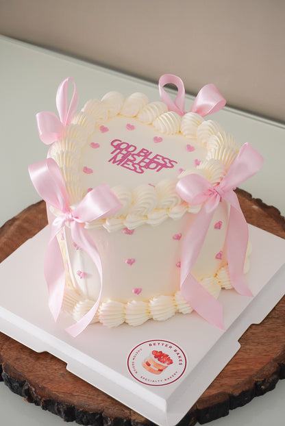 White Custom Heart Cakes