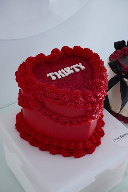 Red Custom Heart Cakes