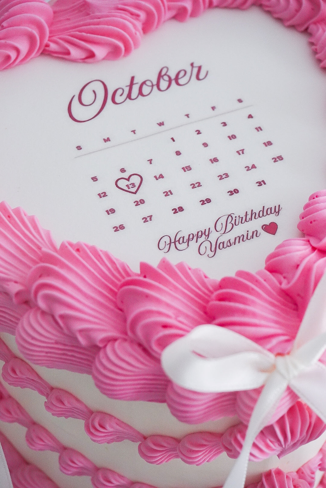 Calendar Custom Heart Cakes