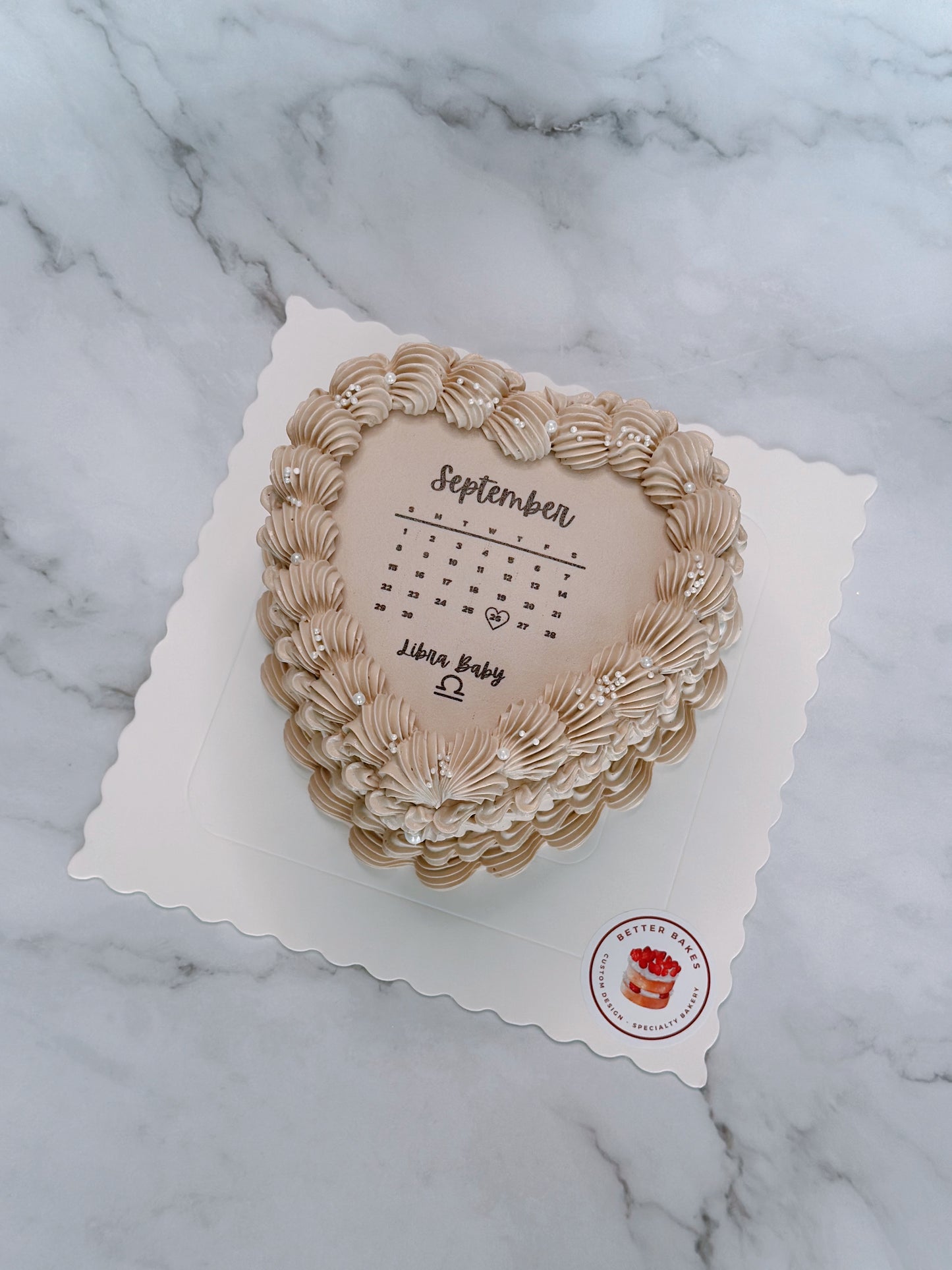 Calendar Custom Heart Cakes