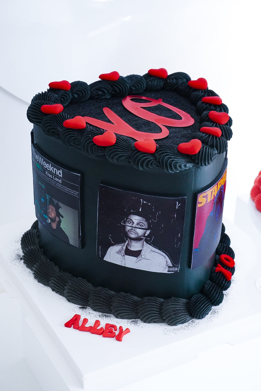 Picture Collage Heart Cake