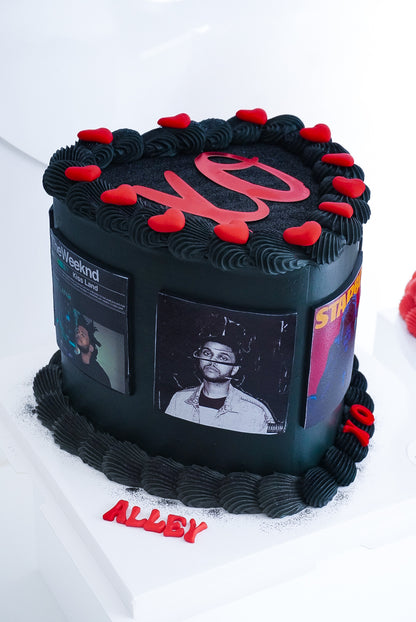 Picture Collage Heart Cake