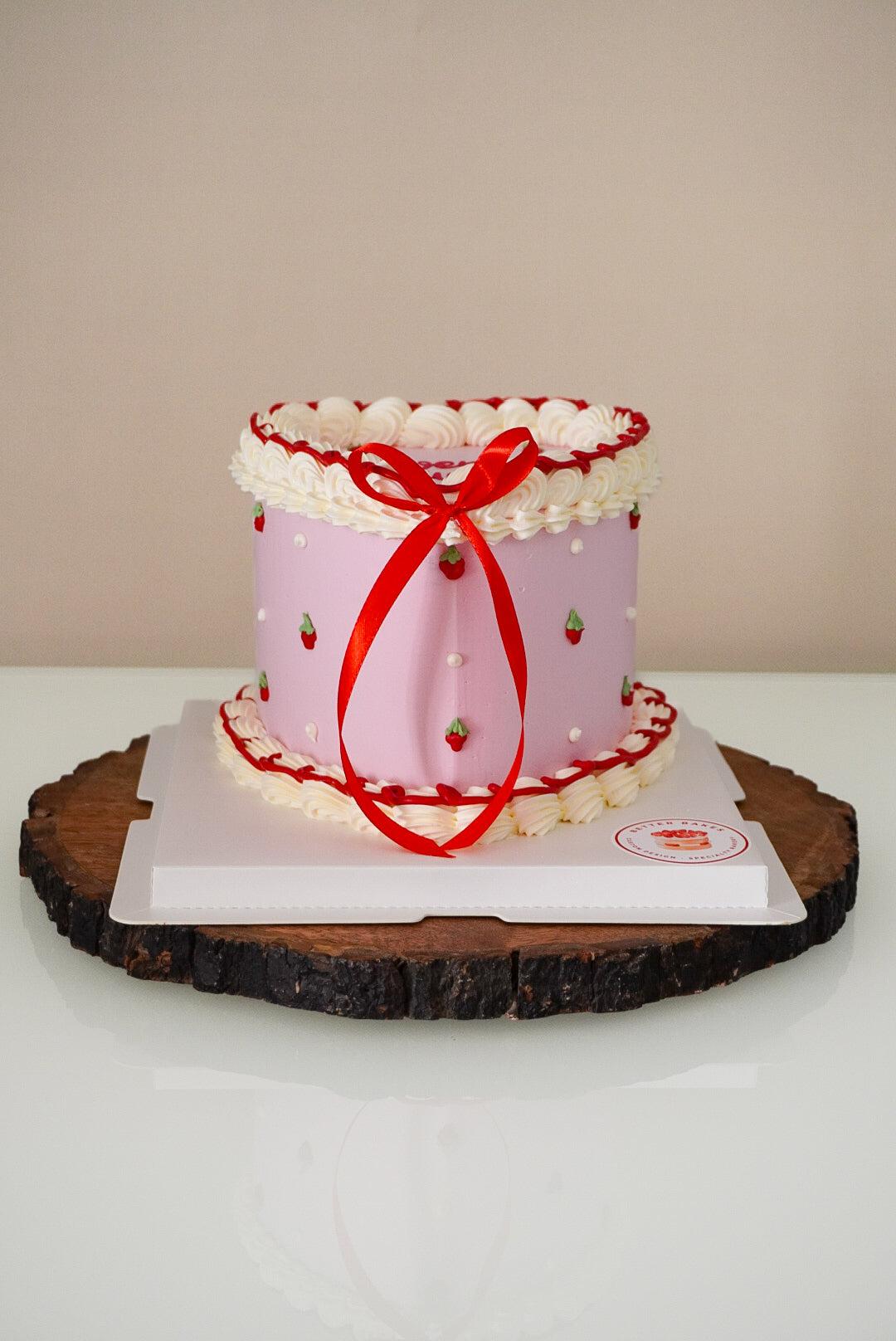 Pink Custom Heart Cakes