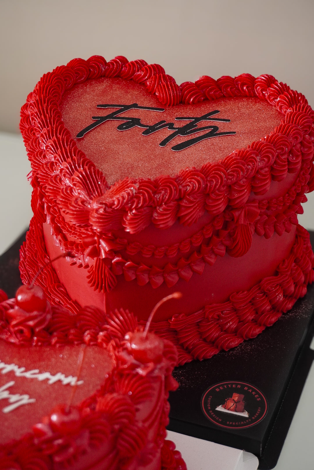 Red Custom Heart Cakes