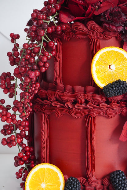 Two Tier Fruits & Flowers Cakes