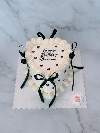 White Custom Heart Cakes