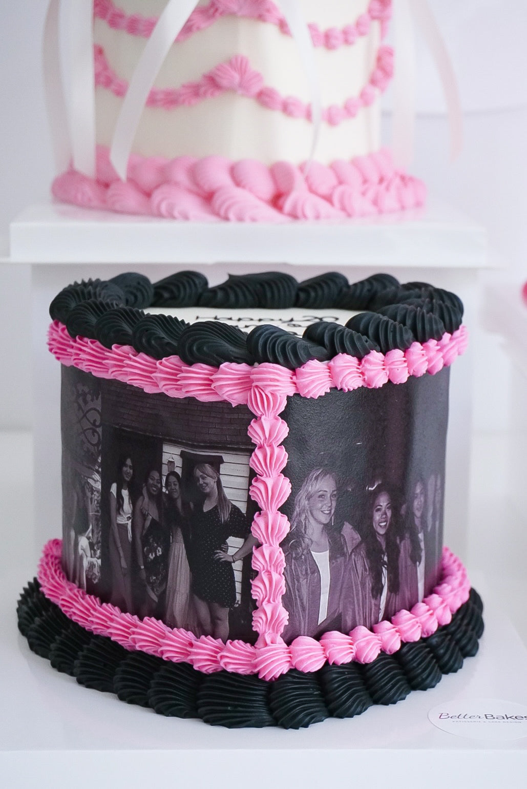 Picture Collage Heart Cake