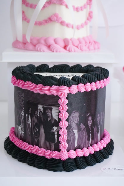 Picture Collage Heart Cake