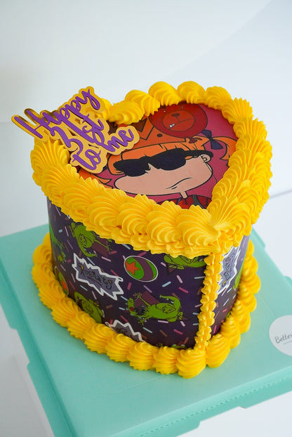 Picture Collage Heart Cake