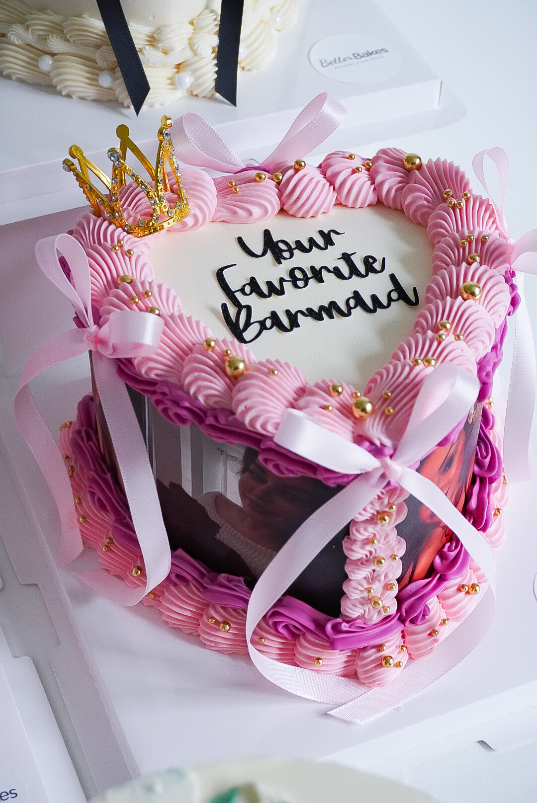 Picture Collage Heart Cake