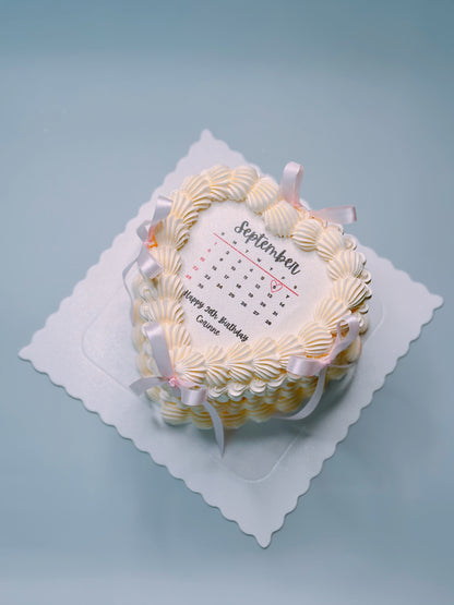 Calendar Custom Heart Cakes