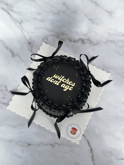 Black Custom Round Cake