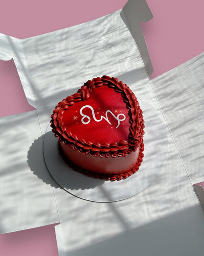 Red Custom Heart Cakes