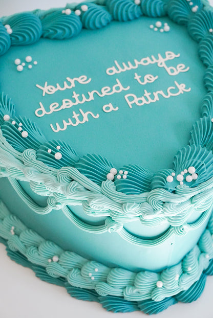 Blue Custom Heart Cakes